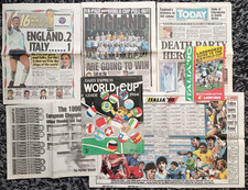 Bundle Of  Football Newspaper Pullouts Etc England World Cup Guide 1966 Etc b