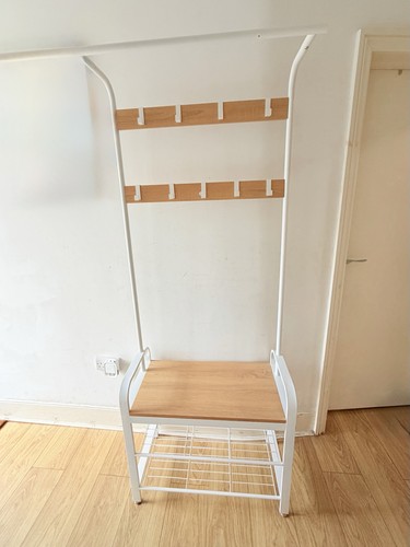 Coat rack stand with - coat,