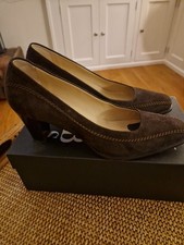 Hobbs Brown Suede Court Shoes Size UK 7/40