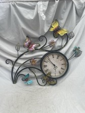 Butterfly Flowers Metal Wall