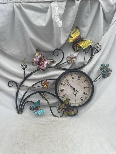 Butterfly flowers metal wall - metal,