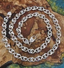 Men's Silver 925 Infinity Curb Link Chain Necklace, Heavy. 83 Grams, 24 Inches
