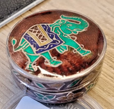 Solid Silver And Enamel Pill