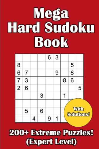 Mega hard sudoku - hard, book