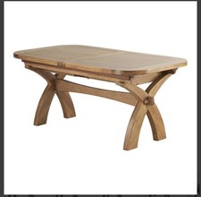 HERCULES natural solid oak  extending dining table - RRP:1099 Oak Furnitureland1