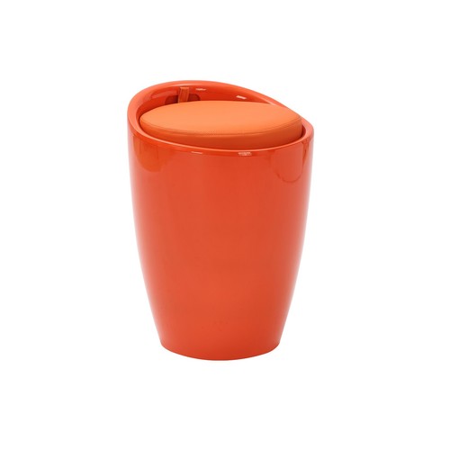 High gloss round ottoman - round,