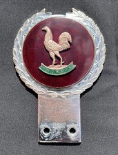 COURAGE BREWERY VINTAGE ENAMEL CAR BADGE J R GAUNT DRAY TRUCK RADIATOR EMBLEM