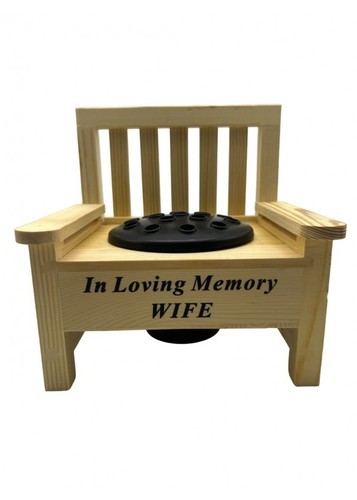 Wife wooden memorial bench - wife,