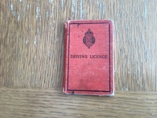 Old Driving Licence 1930