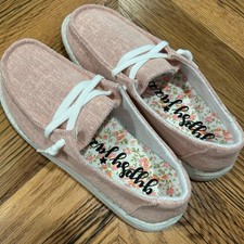 Gypsy Jazz Holly Shine Shoes Blush Pink Sparkle Loafers Size 7 New in Box