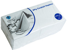 White Cocktail Napkins 250 x