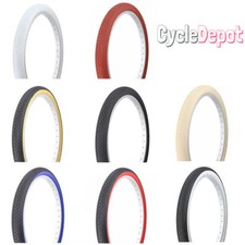 DURO Bicycle Bike Tire 24" x 2.125" Small Brick Schwinn Style Tire Cruiser