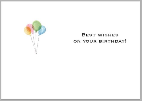 Birthday card inserts - card, fold