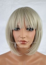 LIGHT BLONDE BOB WIG  SHORT STYLE LADIES WOMENS B38  UK SELLER