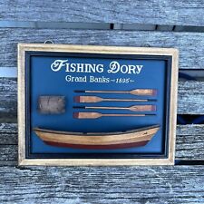 Fishing Dory Grand Banks 1896 3D Wooden Boat Nautical Sea Decor Picture Retro