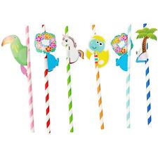 40x Assorted Funky Drinking Straws! Party Decoration Umbrella Fruits Parasol 