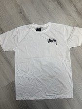 Stussy Men's White T-Shirt Reprint Size S
