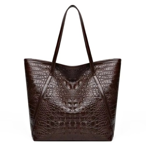 Leather shoulder bag - shoulder, large