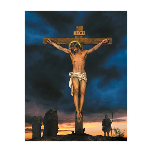 Crucifixion oil based ink - oil-based, on