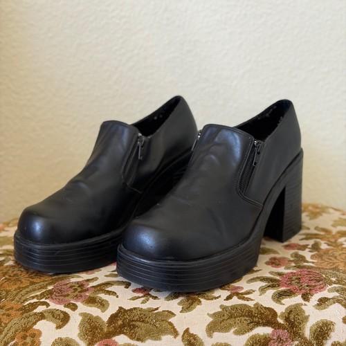 Y2k black faux - y2k, leather