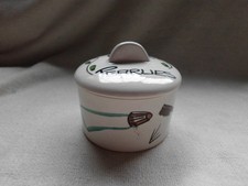 MUM'S PEARLIES UNUSUAL VINTAGE HANDPAINTED DENTURES FALSE TEETH STORAGE POT