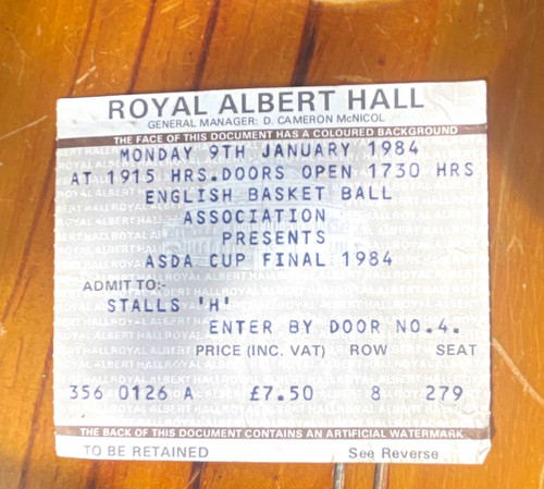 Royal albert hall ticket stub - hall,