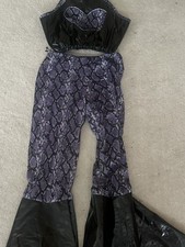 ABBA 70s Disco Outfit 2 Piece Fancy Dress Costume Size M 12-14