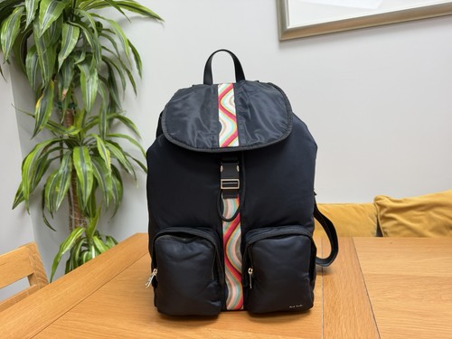 Paul smith black nylon swirl - black,