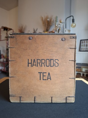 Vintage harrods wooden tea - harrods,