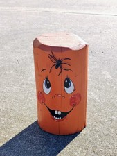 Halloween Wooden Log Orange