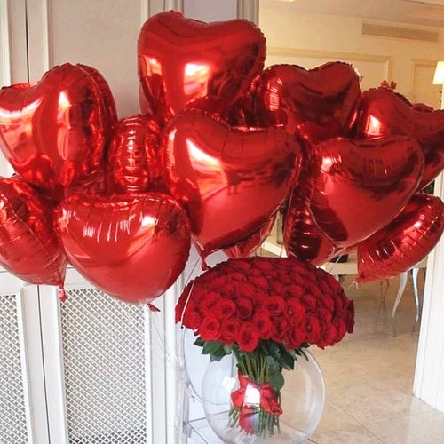 Heart foil balloons - heart,