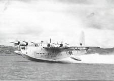 B&W RP PPC of Short Sunderland V - Unused