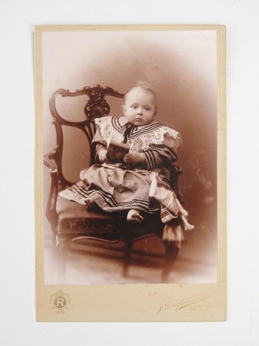 Baby portrait ornate chair - portrait,