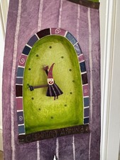 Handcrafted Funky Clock Freestanding Circus Themed Battery Operated Working