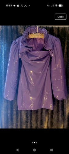 Purple shiny pvc boutique - purple,