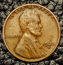 1933-D Lincoln Wheat Cent ~