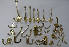 BRASS HAT AND COAT HOOKS HANGING HOOK PEG HANGER BEDROOM HALLWAY
