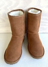 Emu Bronte Lo Chestnut Suede Merino Lined Ukala Boots Slippers Women's 8/Men's 7