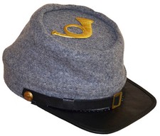 American Civil War ACW Confederate Kepi Hat With Infantry Badge XLarge 60/61cms 