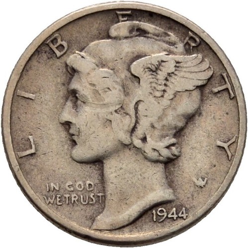 Liberty dime 1944 mercury - us,