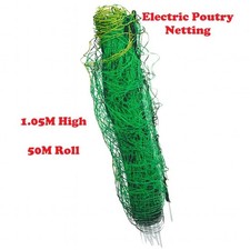 Electric Poultry Netting Fence 50M Long 1.05M High (Chicken Fencing Net Mesh)