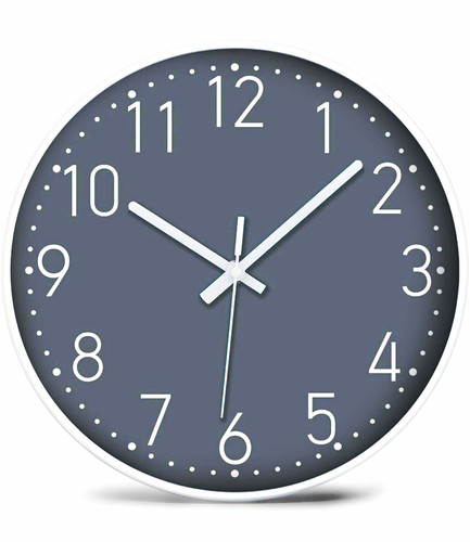 Quartz silent ticking grey - no,