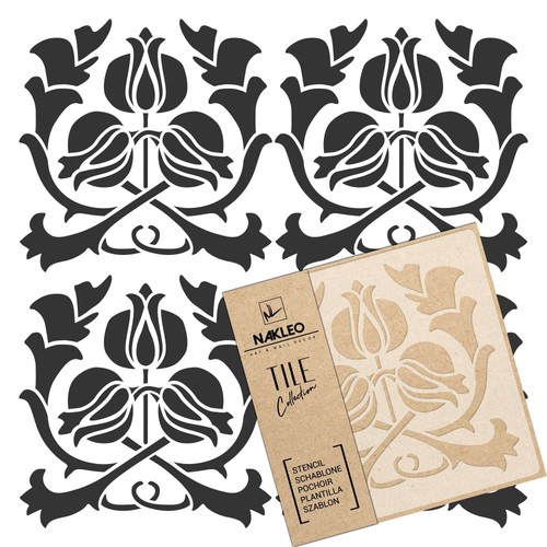 Reusable plastic tile stencil - tile,