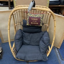 Vintage 70s Retro Bamboo/Rattan Hanging Chair