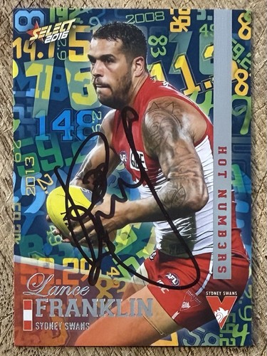 Lance franklin signed 2016 afl - signed,