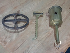 Salter 25 brass spit roasting jack with wall brackets and meat hanger