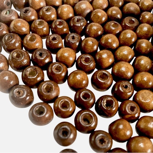 100pcs wood round - round, brown
