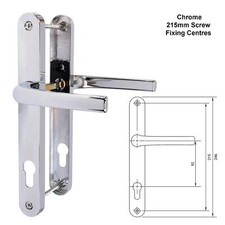uPVC Door Handle Pioneer Plus Sprung Lever Pair 92PZ 122/211/215mm Screw Centres