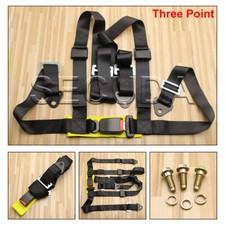 BLACK 3 POINT RACING SEAT BELT