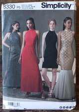 Simplicity 8330 Sewing Pattern Formal Prom Evening Gown Sleeveless Dress 12-20